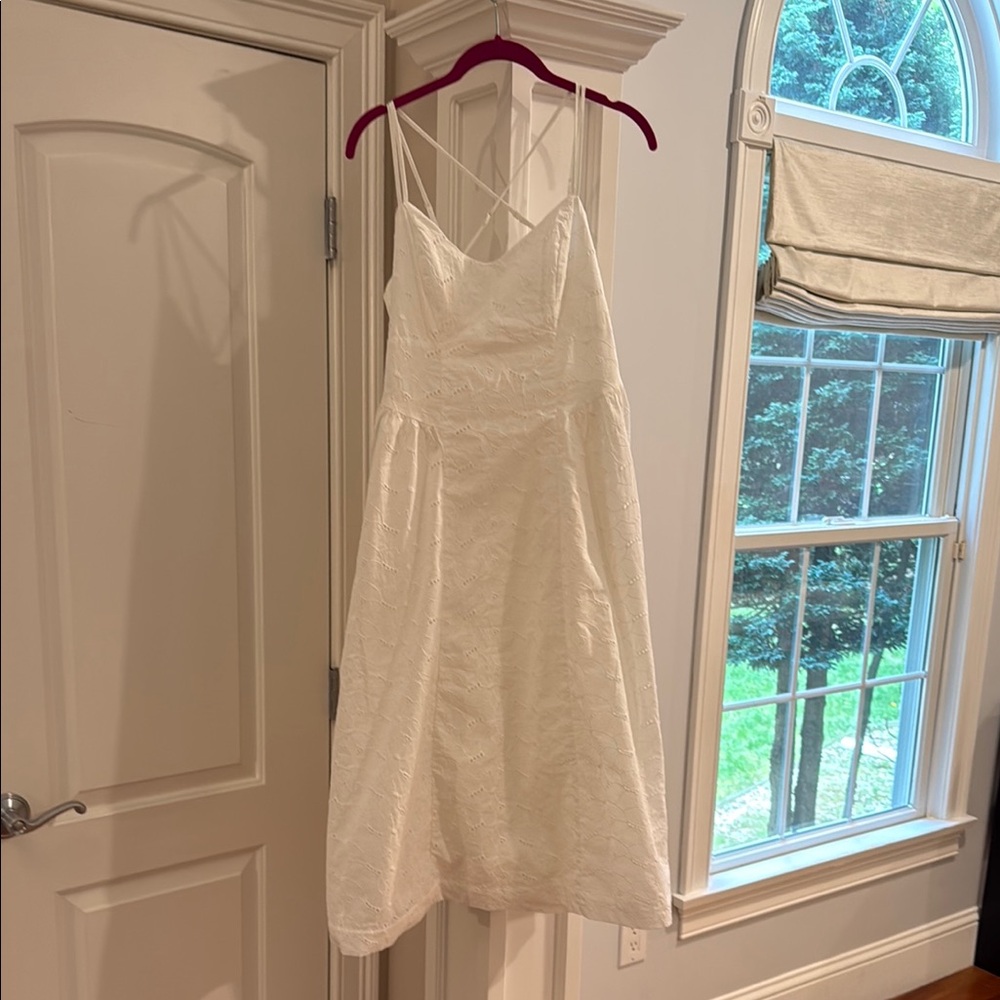 A New Day White Spaghetti Strap Criss Cross Sundress